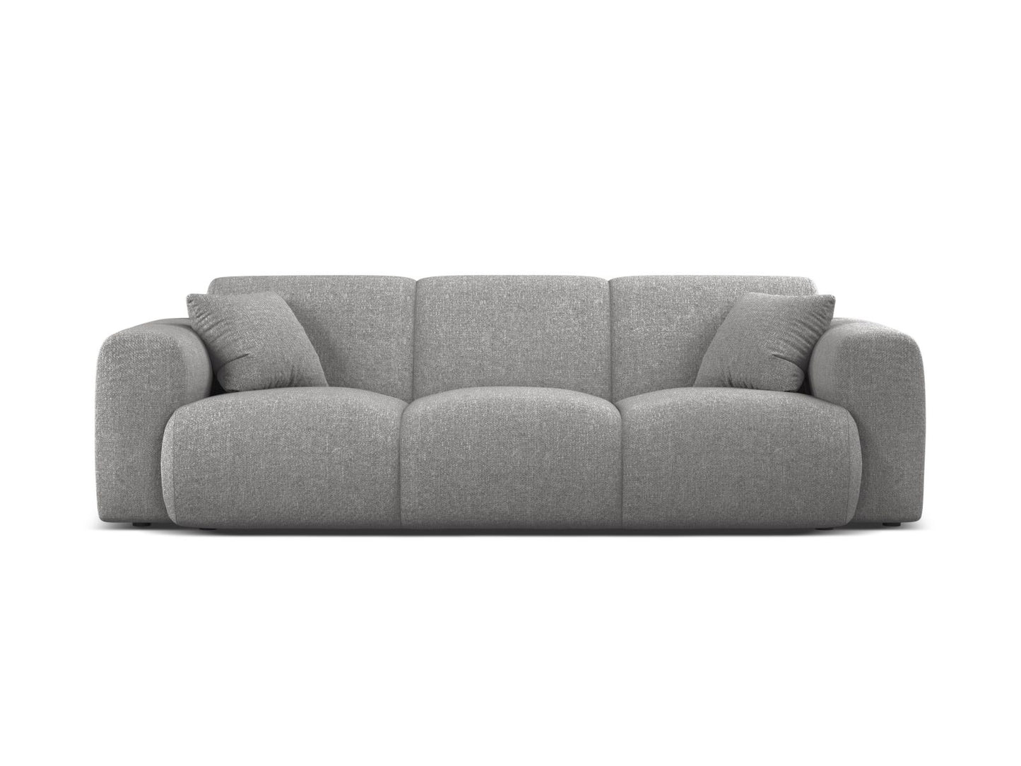 Molino — Sofa Light Grey (Eden 18 Grey) Black Plastic
