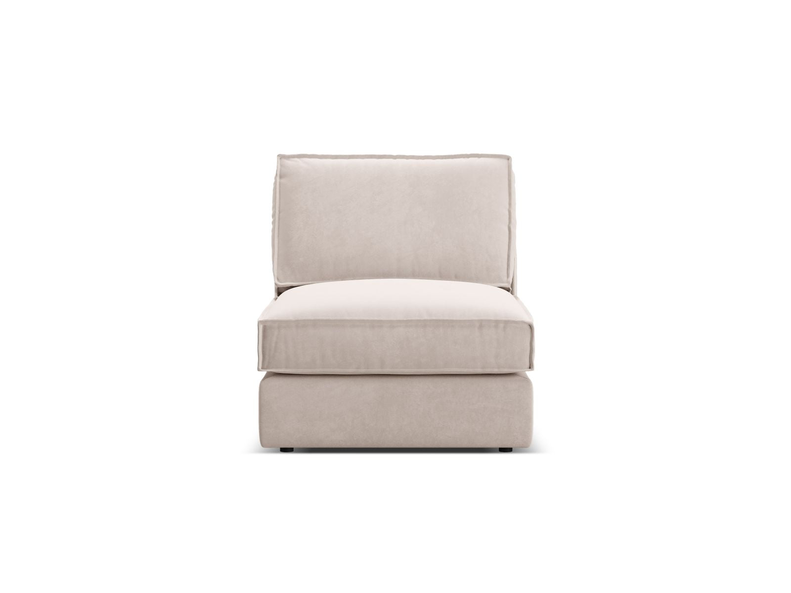 Pola — Modular Sofa Beige (Salvador 1) Black Plastic