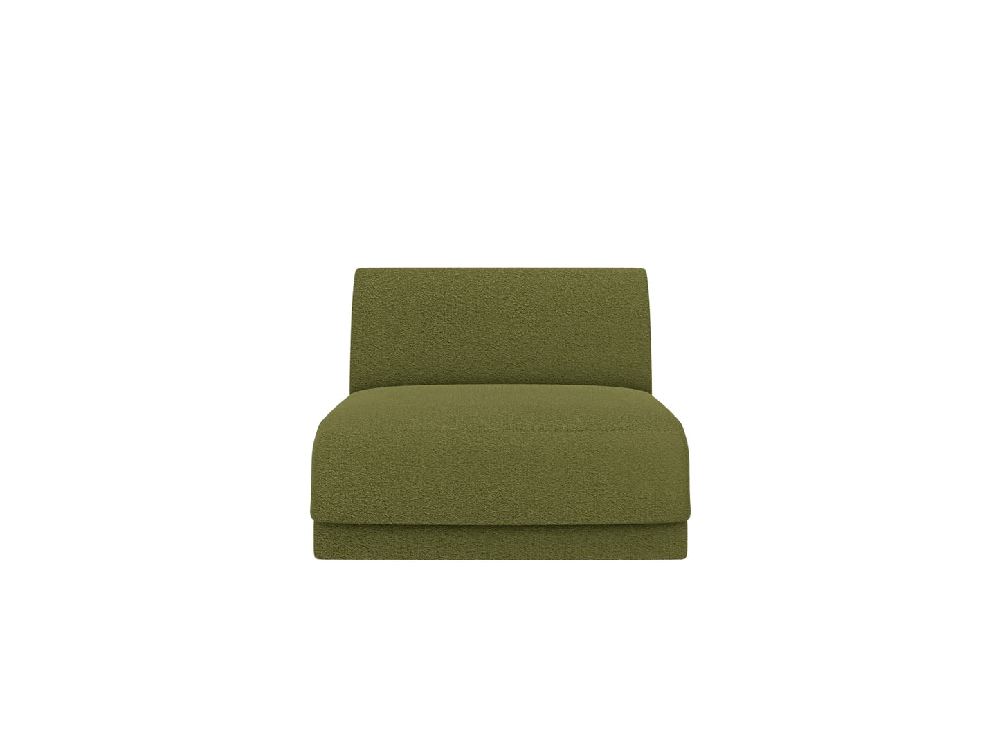 Miley — Modular Sofa Dark Olive Green (Baloo 2090) Black Plastic