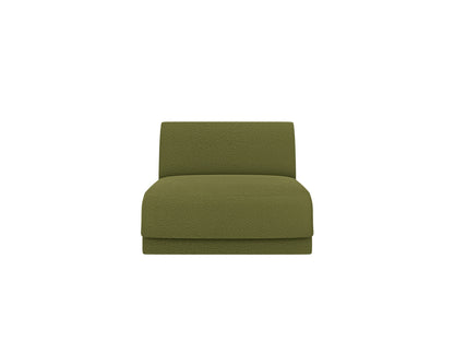 Miley — Modular Sofa Dark Olive Green (Baloo 2090) Black Plastic