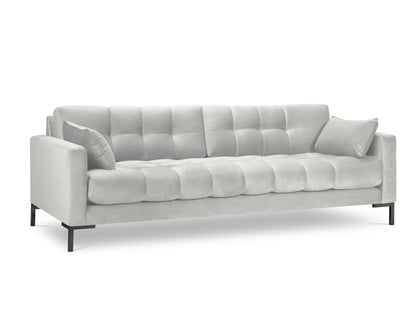 Mamaia — Sofa Silver (Bluvel 03) Black Metal