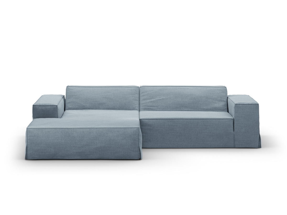 Jodie — Corner Sofa (224x162x77 cm) Muted Blue (LINS 81) Left