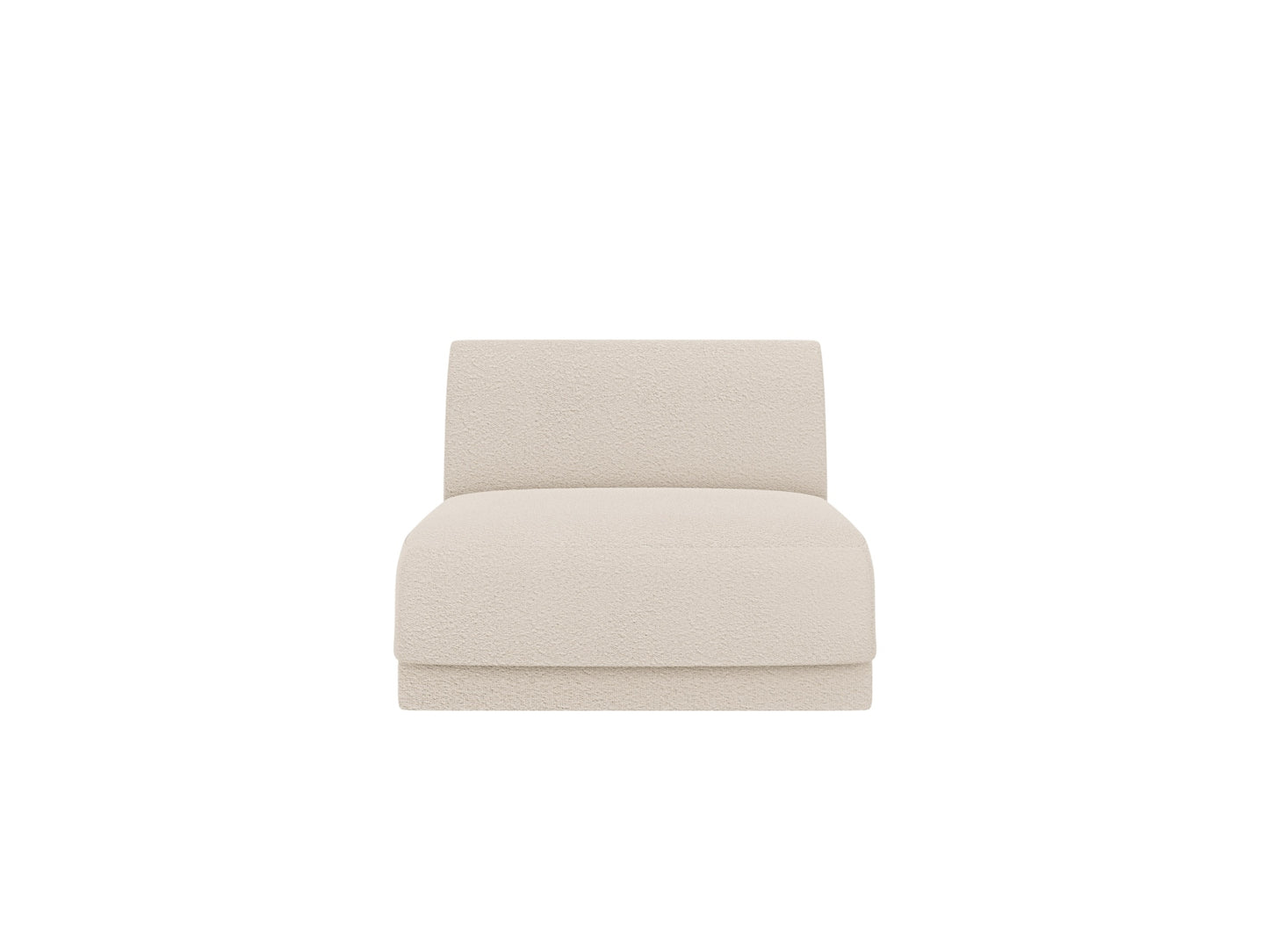 Miley — Modular Sofa Beige (Baloo 2074) Black Plastic