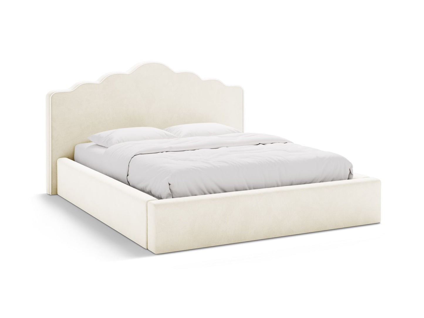 Dream — Bed (220x222x122 cm) Ivory (Magic Velvet 2256)