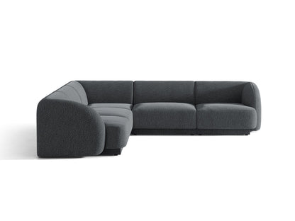 Miley — Corner Sofa Dark Grey (Baloo 2083) Black Plastic