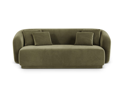Gomera — Sofa Green (Salvador 8) Black Plastic