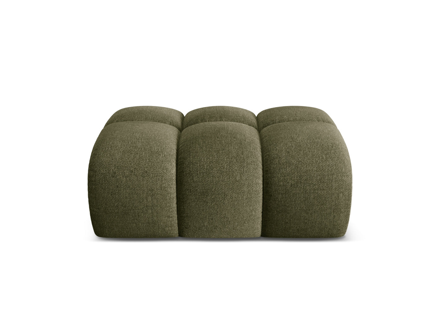 Treno — Pouf Green (Eden 12 Olive) Black Plastic