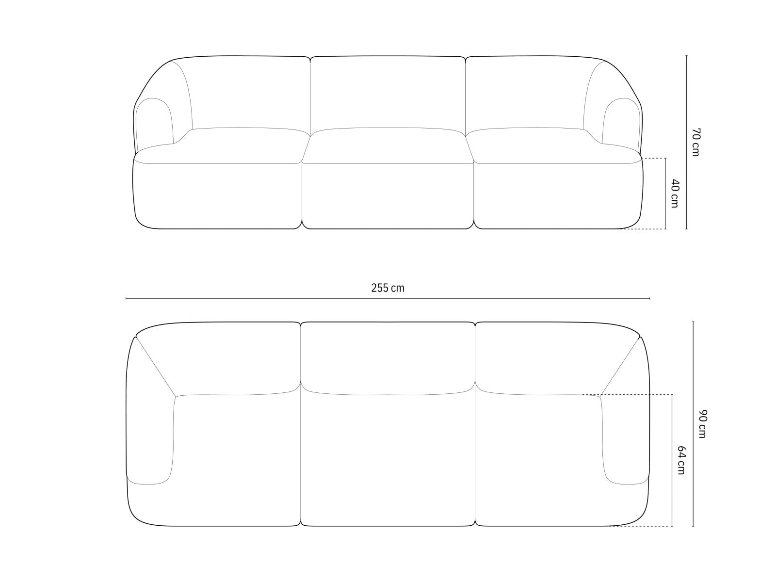 Campi — Sofa (255x90x70 cm)