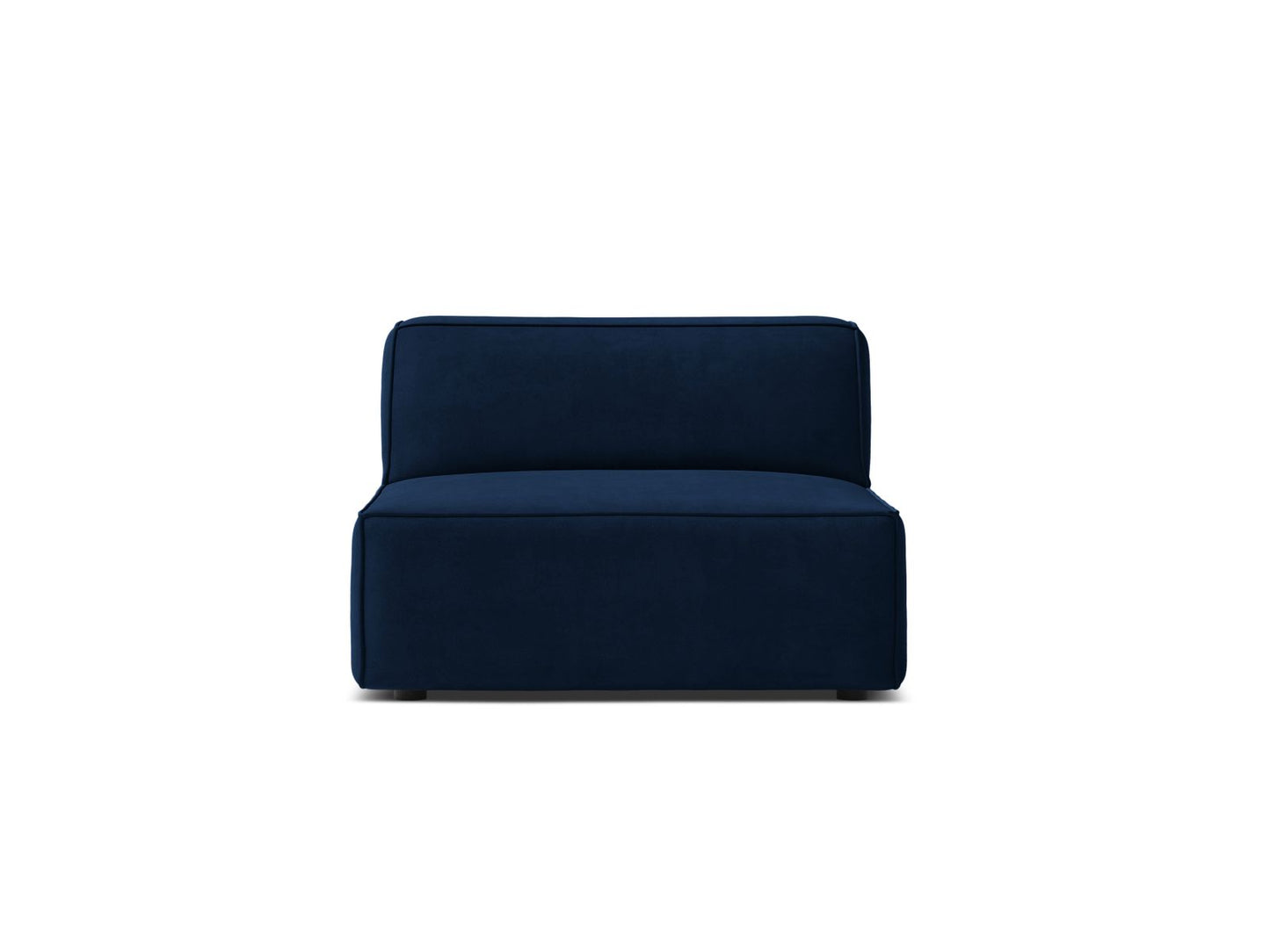 Jodie — Modular Sofa Royal Blue (Bluvel 86) Black Plastic