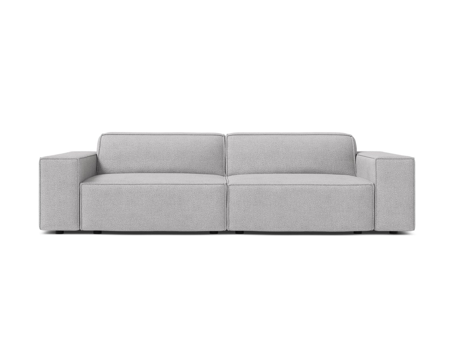 Jodie — Sofa Light Grey (Baloo 2085) Black Plastic