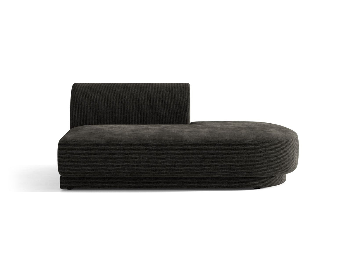 Miley — Modular Sofa Anthracite (Eden 21 Black) Black Plastic Right