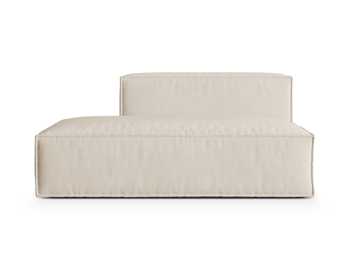 Nuria — Modular Sofa Beige (Paris Cream) Black Plastic Left