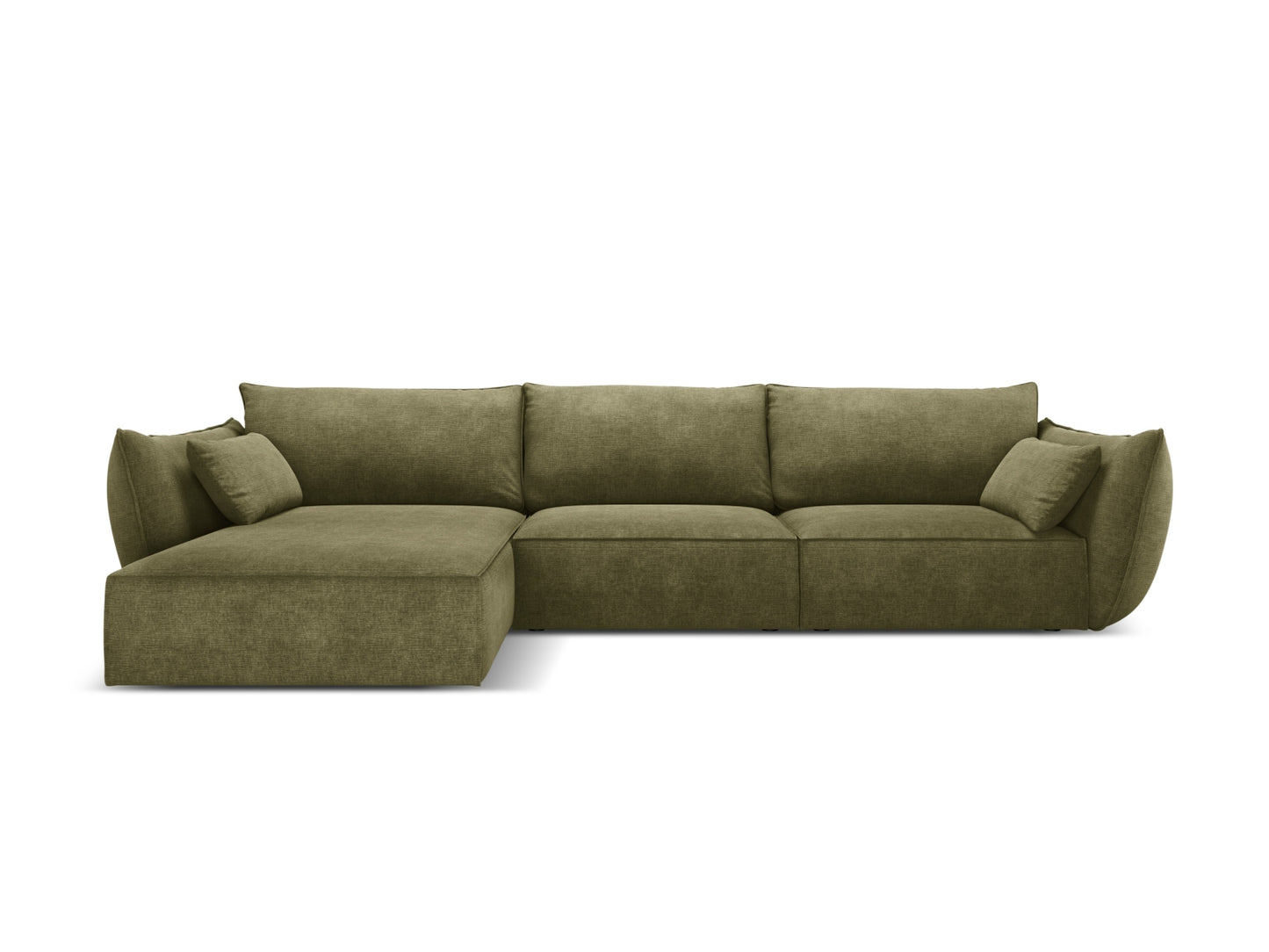 Kaelle — Corner Sofa Green (Over The Horizon 38) Black Plastic Left