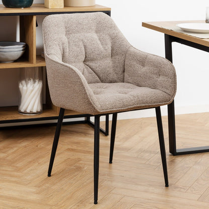 AVELIN Fabric Beige Chair - Indoor Seating Comfort