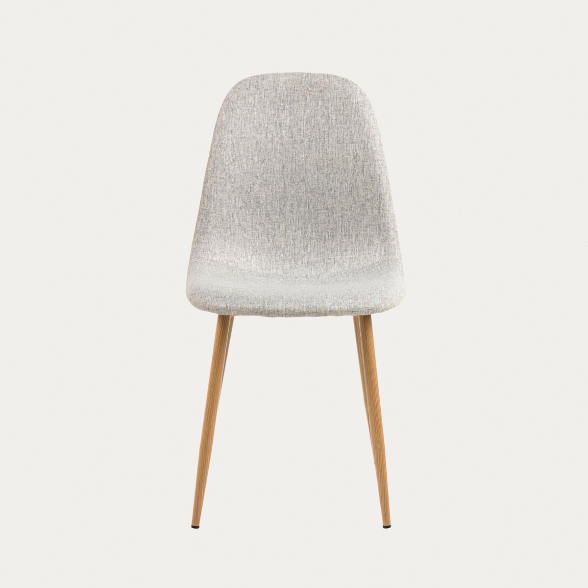 SVEA Fabric Grey Chair with Metal Frame and Polyester Padding