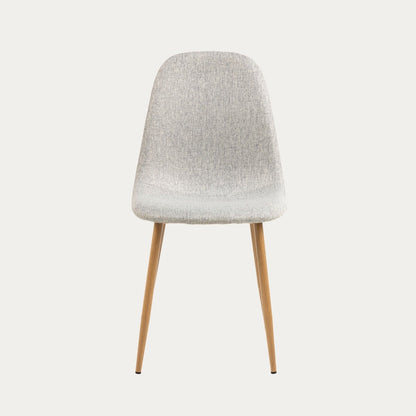 SVEA Fabric Grey Chair with Metal Frame and Polyester Padding