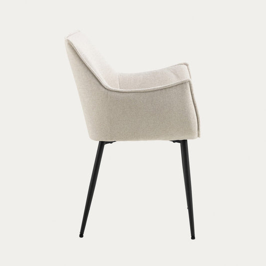 LUNAR Fabric Beige Chair | Comfortable Seating for Home & Office