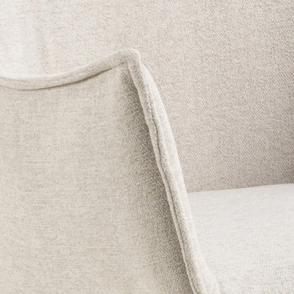 LUNAR Fabric Beige Chair | Comfortable Seating for Home & Office