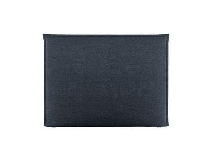Monica — Headboard Navy Blue (Eden 16 Deep Blue) Black Plastic