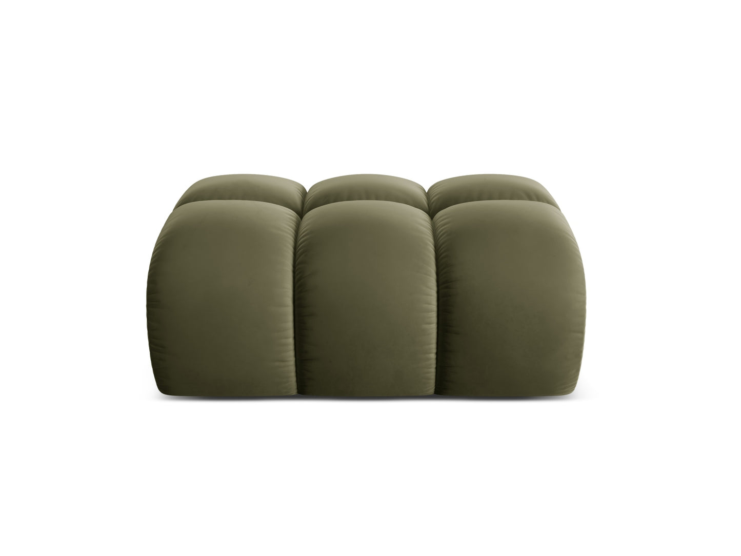 Treno — Pouf Green (Bluvel 77) Black Plastic