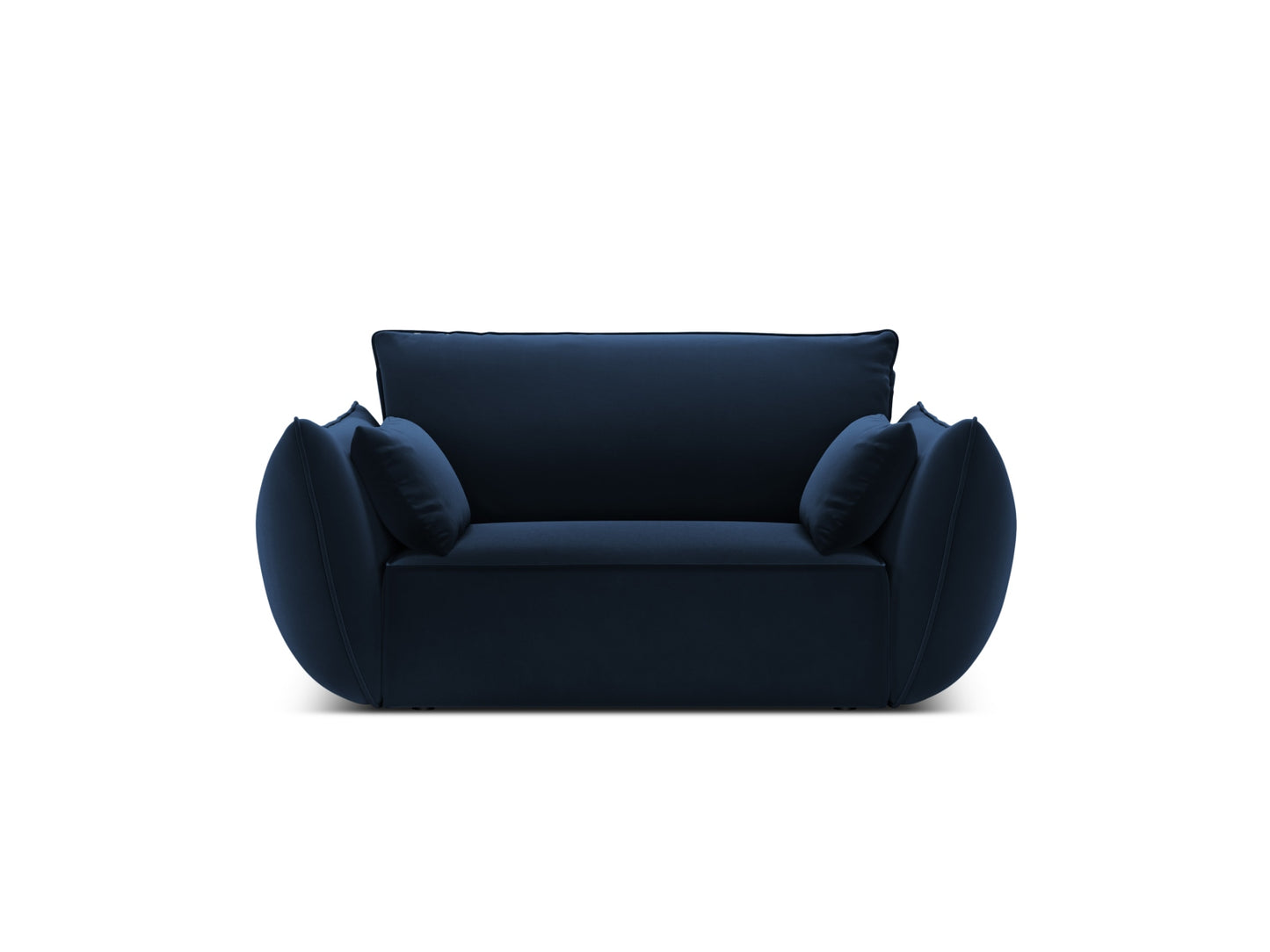 Kaelle — Armchair Royal Blue (Bluvel 86) Black Plastic