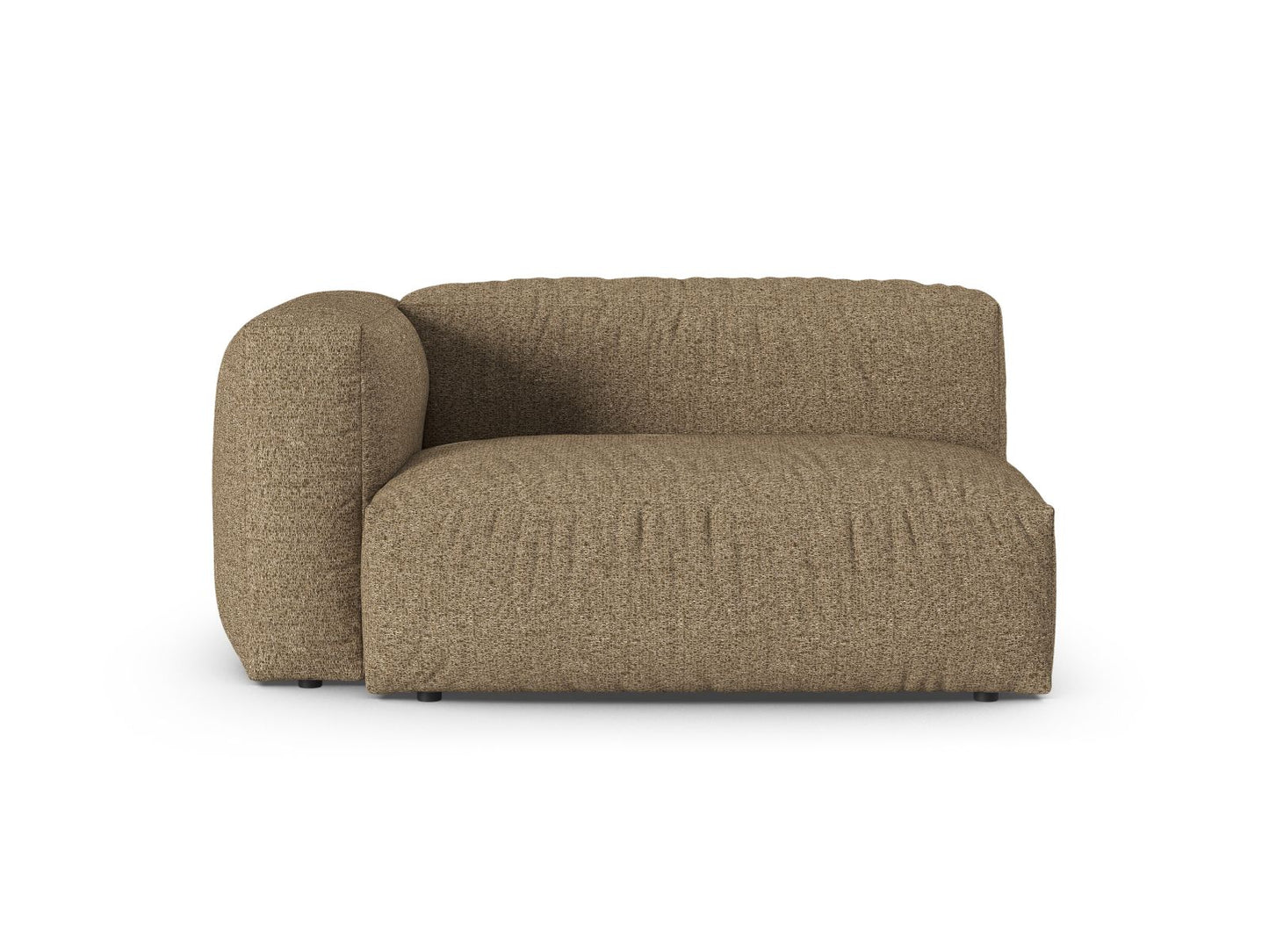 Martina — Modular Sofa Cappuccino (Monet Cappucino) Black Plastic