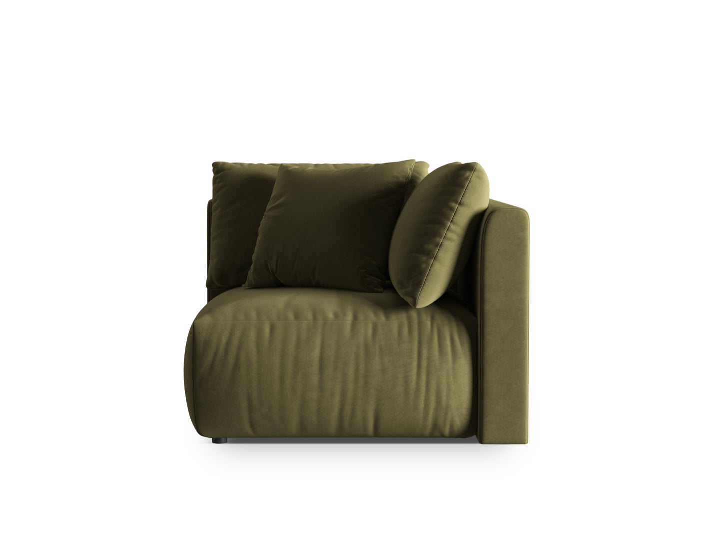 Chris — Modular Sofa Light Green (Casino Forest) Black Plastic