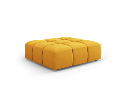 Moritz — Pouf Yellow (Bluvel 68) Black Plastic