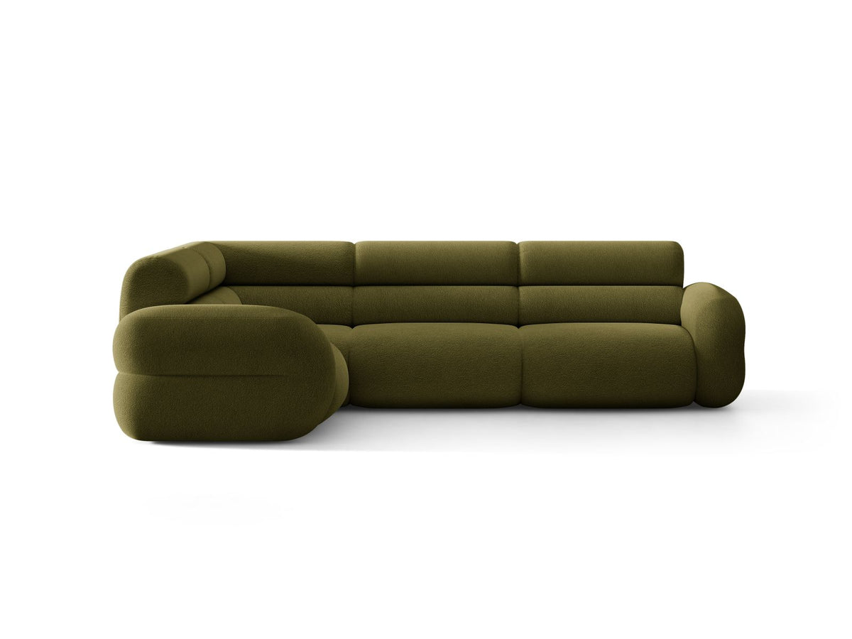 Neo — Corner Sofa (295x210x83 cm) Dark Olive Green (Baloo 2090)