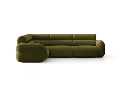 Neo — Corner Sofa (295x210x83 cm) Dark Olive Green (Baloo 2090)