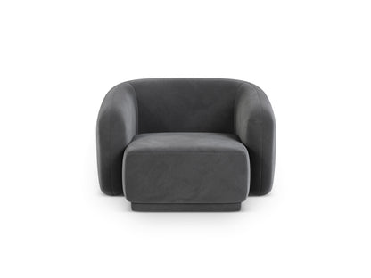 Gomera — Armchair Dark Grey (Salvador 18) Black Plastic