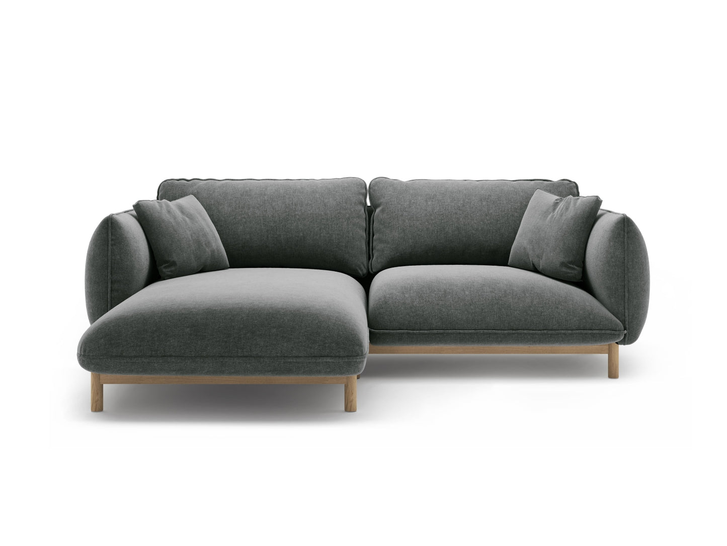 Ada — Corner Sofa (220x179x78 cm) Dark Grey (Wind 89) Left