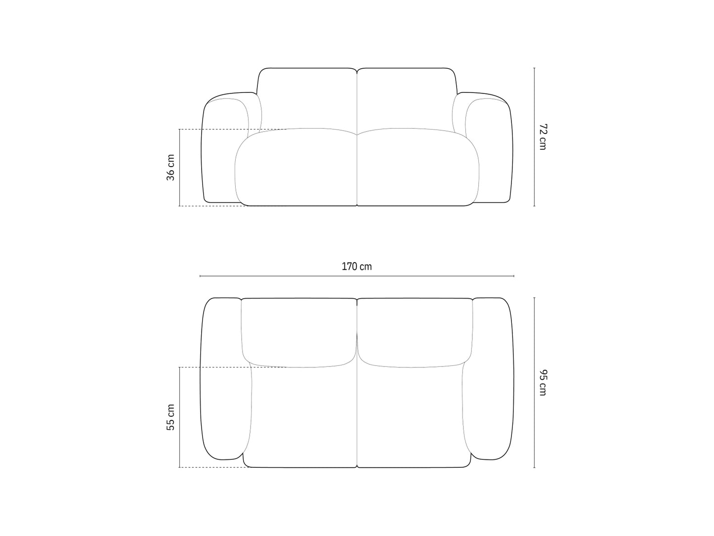 Nolio — Sofa (170x95x72 cm)