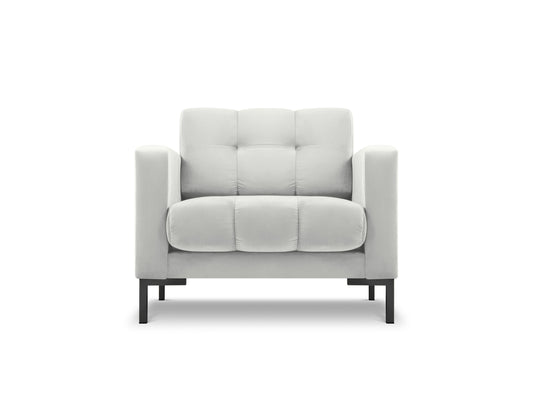 Mamaia — Armchair Silver (Bluvel 03) Black Metal
