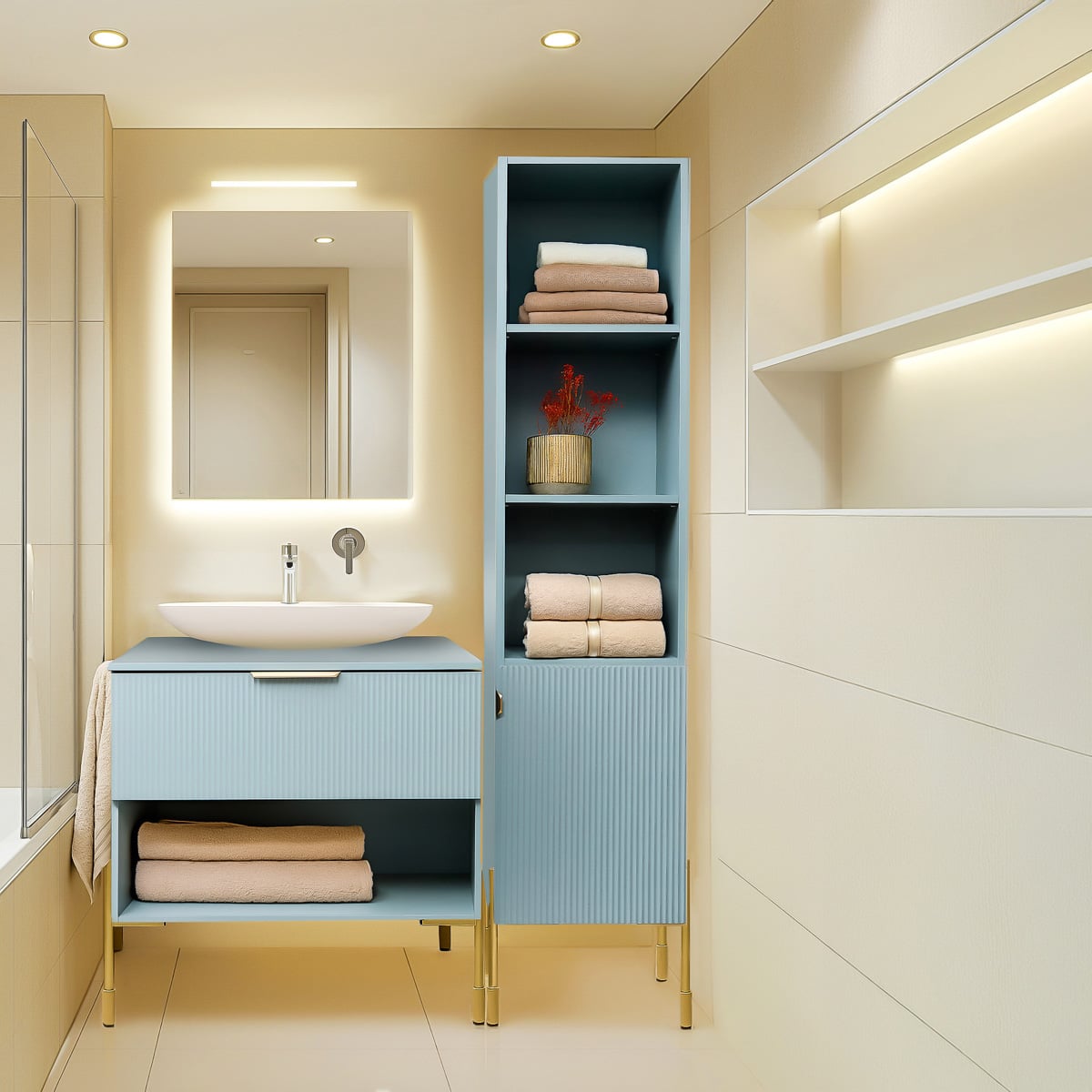 NAVADO Fiord Post Bathroom Cabinet 90x40x162cm