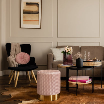 Armchair MOSS Black Velour 70x95 cm