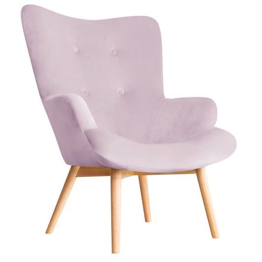 Armchair MOSS Pink Velour 70x95 cm