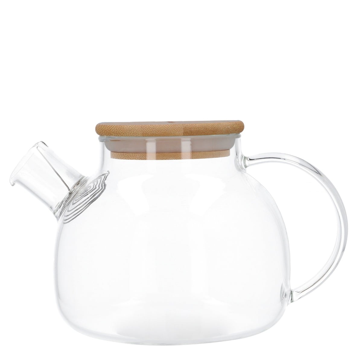 Saffron Glass Jug with Bamboo Lid - 1L