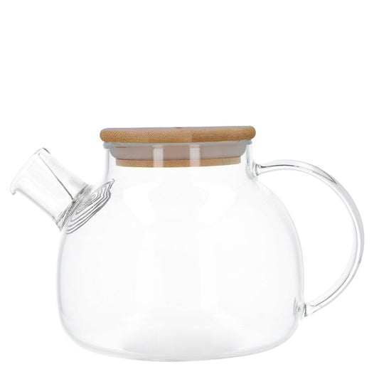 Saffron Glass Jug with Bamboo Lid - 1L