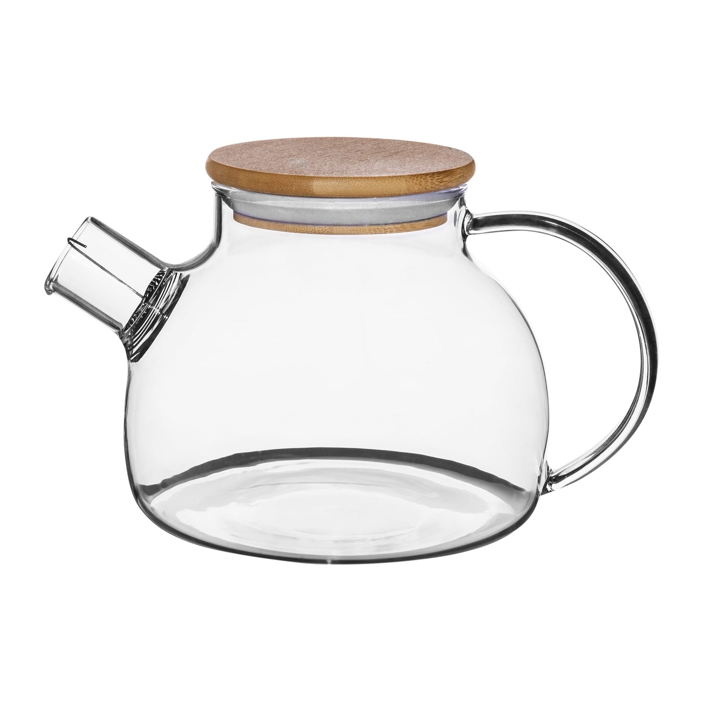 Saffron Glass Jug with Bamboo Lid - 1L