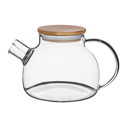 Saffron Glass Jug with Bamboo Lid - 1L