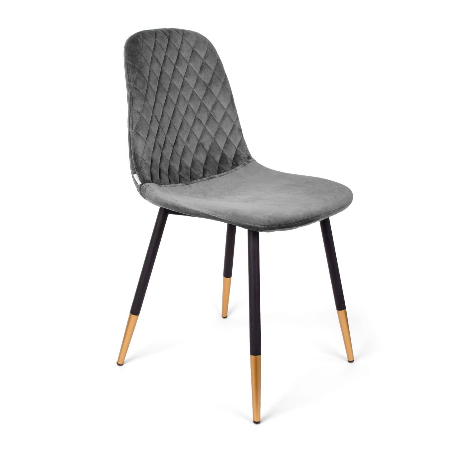 NOIR Velour Grey Chair | Comfortable Seating | 44x52x85cm