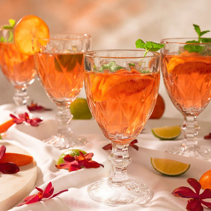 Set of wine glasses LUNNA Set of 4 Transparent Wine Glasses 0.31L