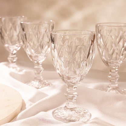 Set of wine glasses LUNNA Set of 4 Transparent Wine Glasses 0.31L