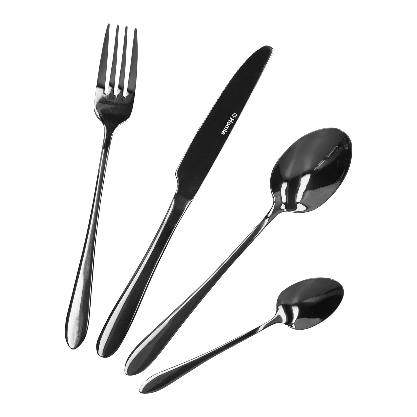 Cutlery Set ABELE Black 16 Pieces