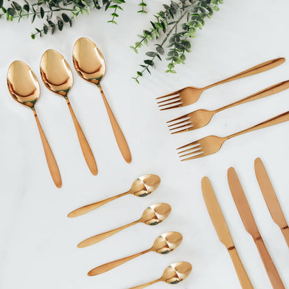 ABELE Copper 16-Piece Cutlery Set