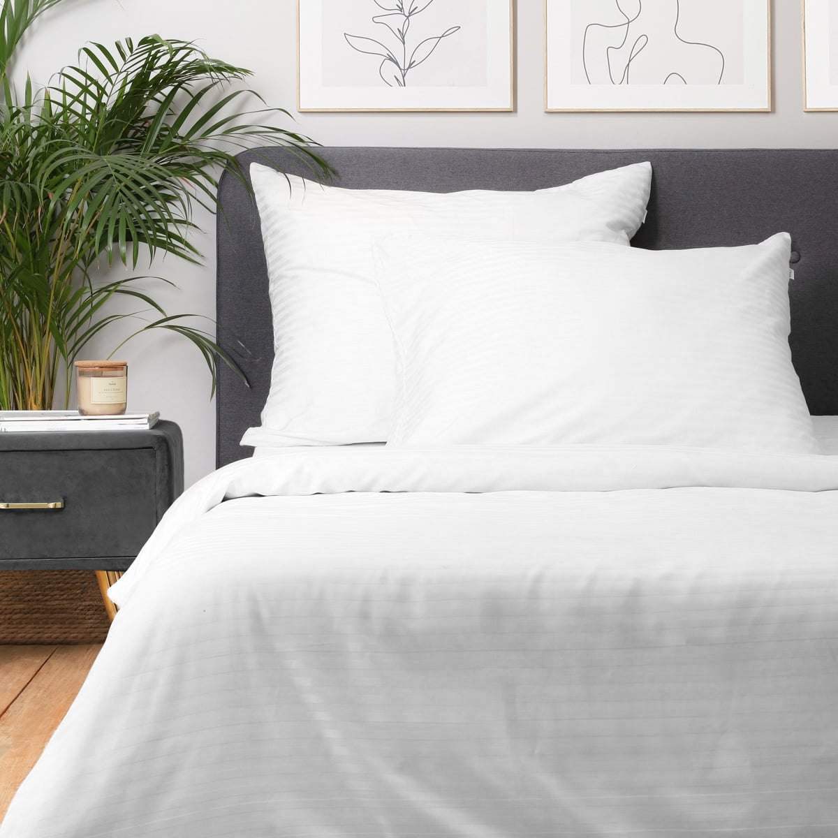 AGNES Satin White Duvet 160x200 cm