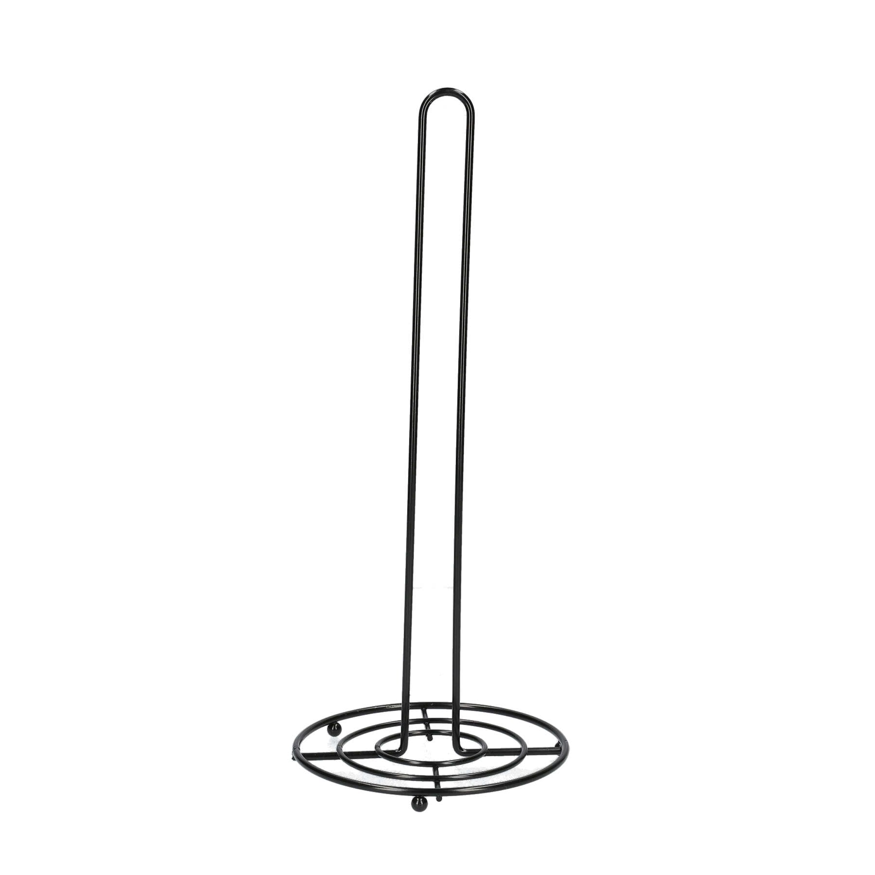 DUNCAN Round Kitchen Towel Holder Black 14x14x33 cm