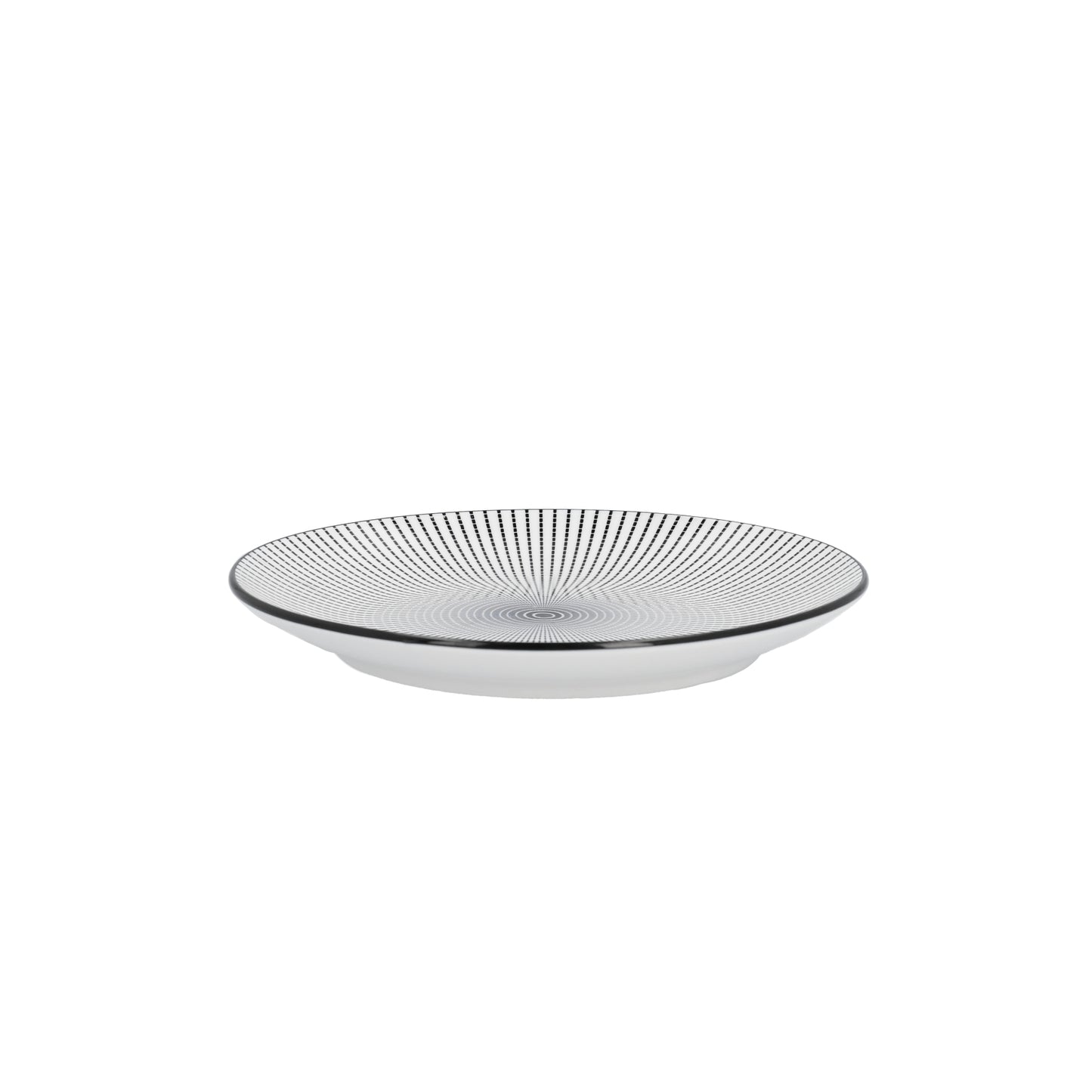 NAVIA Black Dessert Plate 19 cm Stoneware Microwave Safe