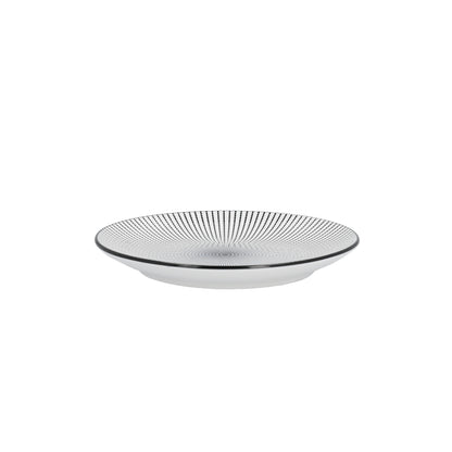 NAVIA Black Dessert Plate 19 cm Stoneware Microwave Safe